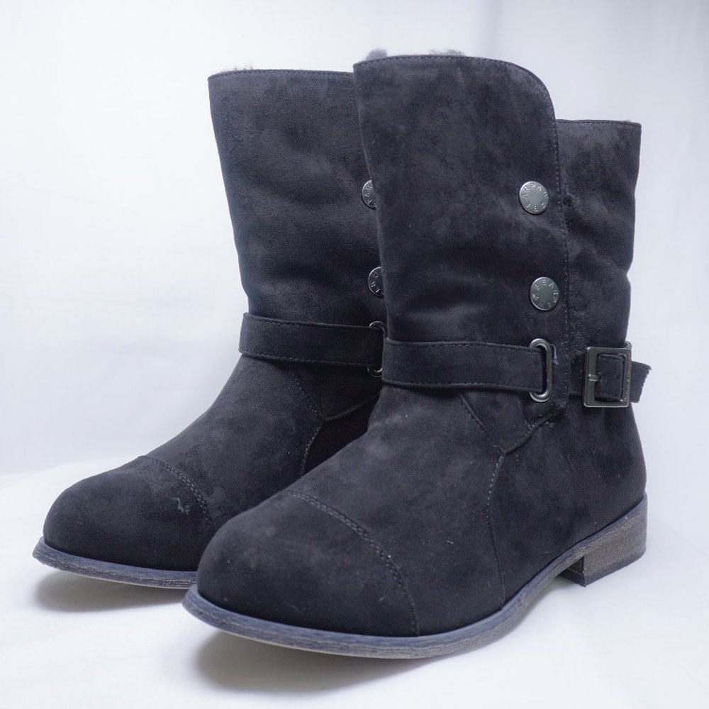 Bearpaw Trisha Black Sheepskin Boots sz 7